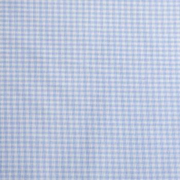 Baumwolle Druck Karo Ø 2mm  Hellblau/Weiß 